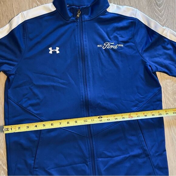 Under Armour Ford Motor Co Blue White Auto Embroidered Full Zip Loose Jacket M - Picture 13 of 13